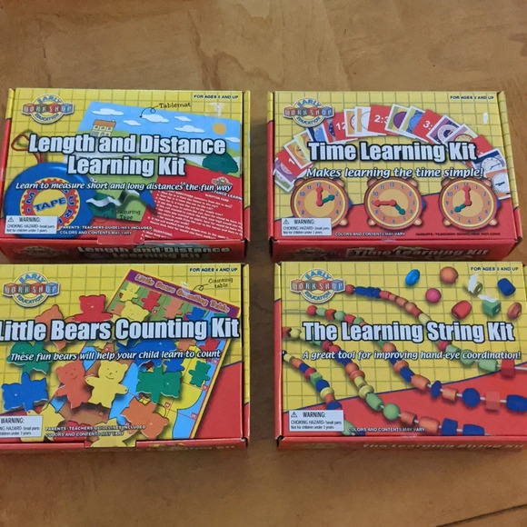 Early Education Workshop Other - VTG Math Manipulatives 4 Time Counting Distance Measures Fine Motor School new